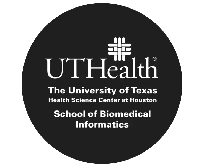 UTHealth logo, University of Texas, Biomedical Informatics School.